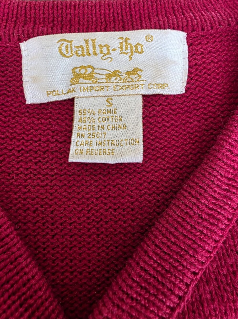 Vintage Tally-Ho Cat Cardigan Size S Novelity Knit - Picture 7 of 12